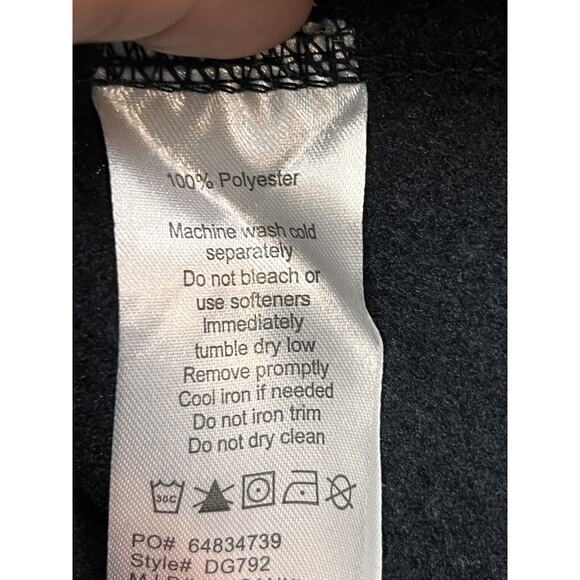 Devon & Jones 1/4 Zip Knit Sweater Men's XXL Fleece Lined Navy Blue Pullover - Picture 5 of 7